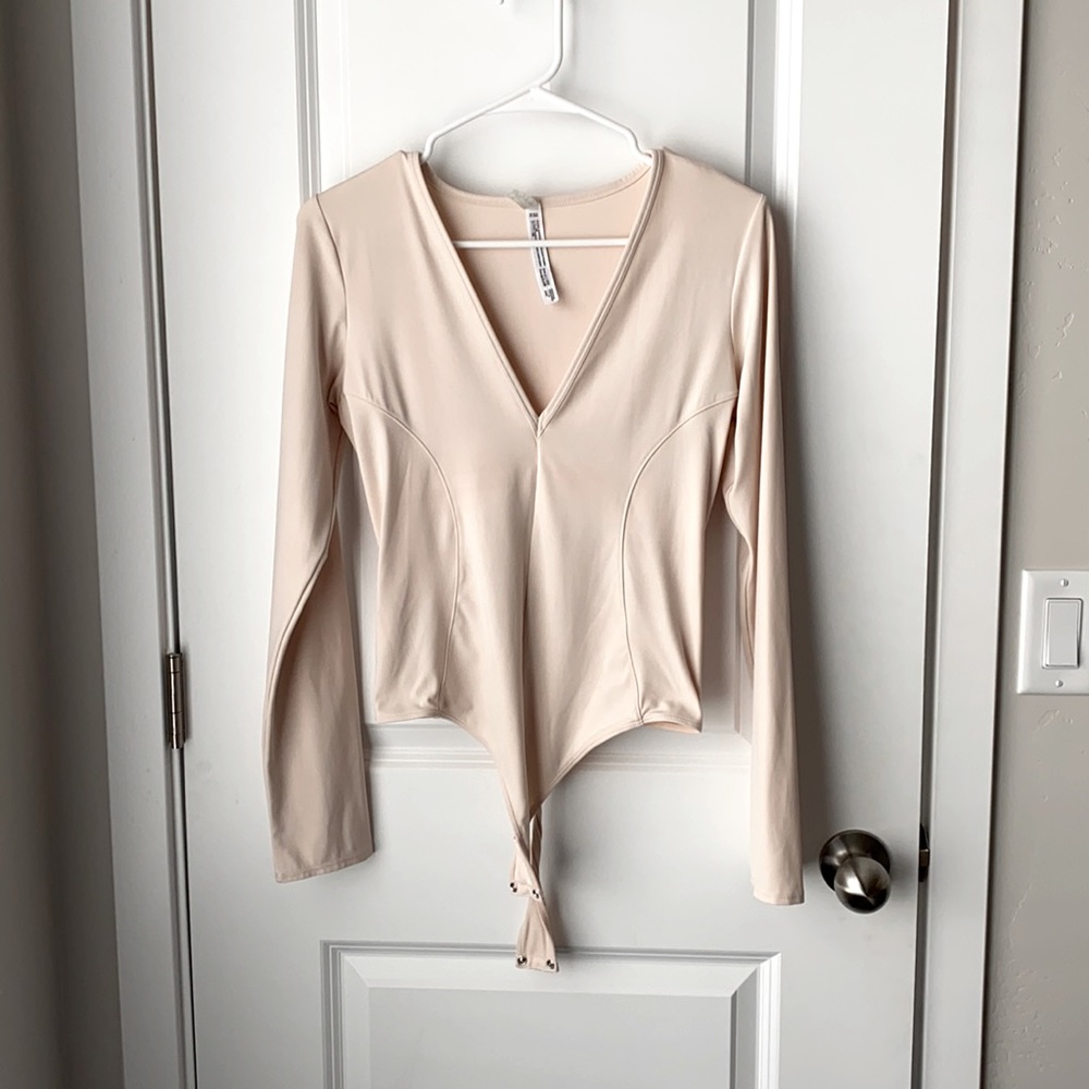 Free People Blush Long Sleeve Bodysuit